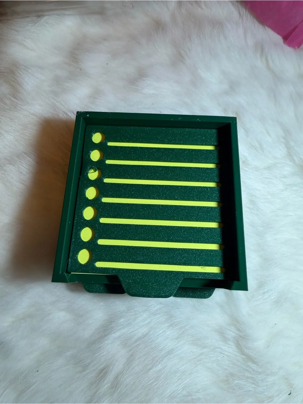 Green and Yellow Plastic Organizer Tray